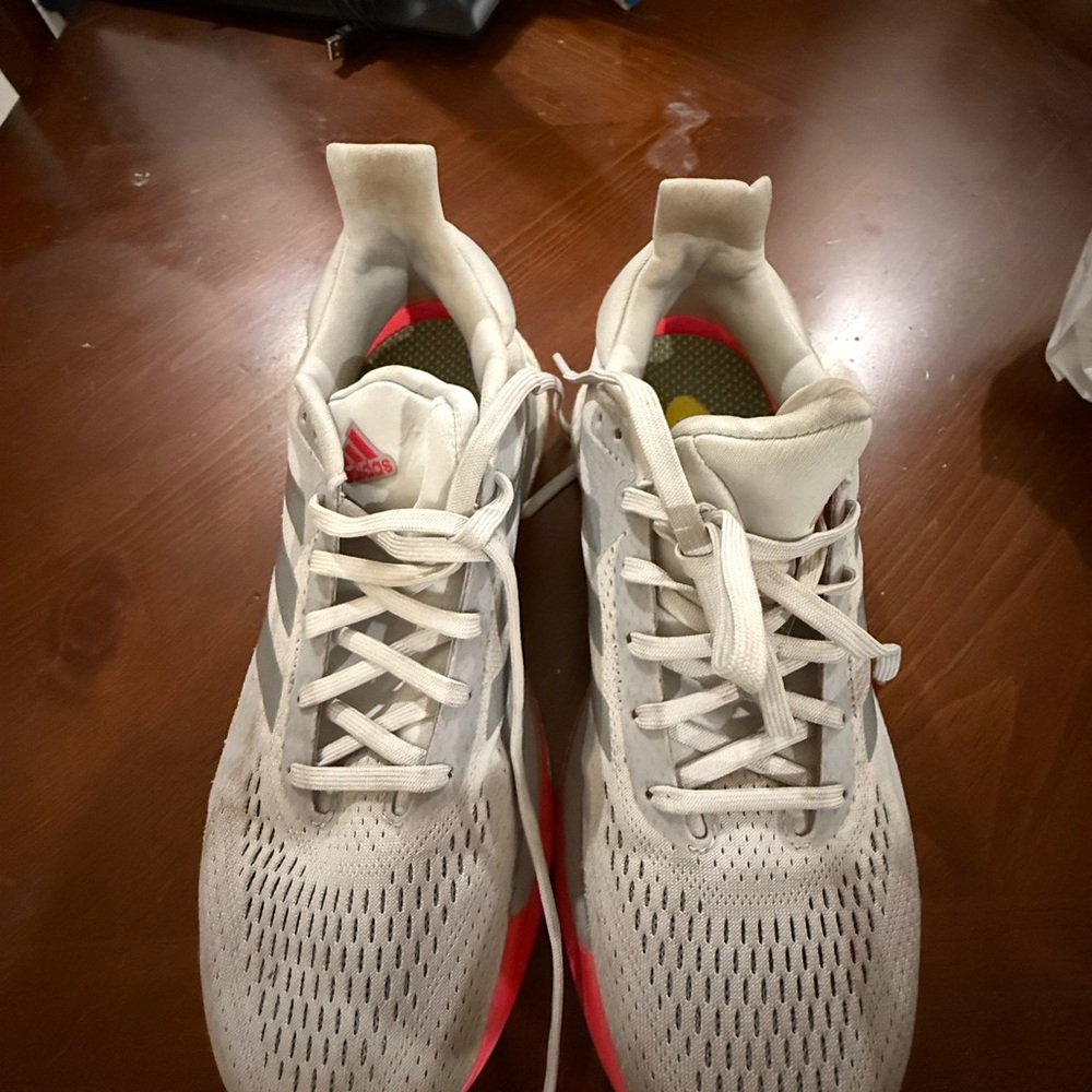 adidas White and Red Athletic Shoes